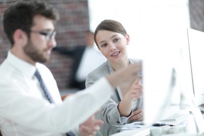Business colleagues working in an office